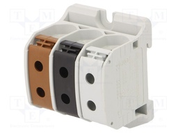 Splice terminal: rail; STB; 50mm2; ways: 3; terminals: 6; TS35; 1kV