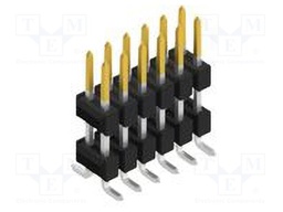 Connector: pin strips; pin header; male; PIN: 12; 2.54mm; SMT; 2x6