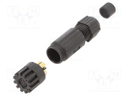 Connector: M8; female; PIN: 4; straight; for cable; plug; IP67