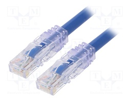 Patch cord; TX6A™ 10Gig,U/UTP; 6a; solid; Cu; PVC; blue; Len: 2m
