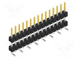 Connector: pin strips; pin header; male; PIN: 15; 2.54mm; SMT; 1x15