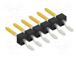 Connector: pin strips; pin header; male; PIN: 6; 2.54mm; SMT; 1x6