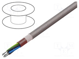 Wire; SiHF; Cu; stranded; 5G2,5mm2; silicone; brown-red; -60÷180°C