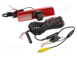 Rear view camera; 115°; black,red; 12VDC; Kit: camera; screw; IP68