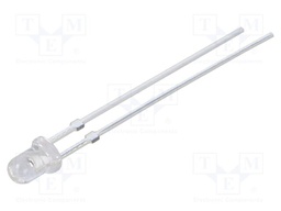 LED; 3mm; red; 4200÷5800mcd; 30°; Front: convex; 2.1÷2.6VDC; 78mW