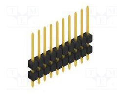 Connector: pin strips; pin header; male; PIN: 10; 2.54mm; THT; 1x10