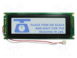Display: LCD; 240x64; grey; 180x65mm; LED; Interface: 8bit,parallel
