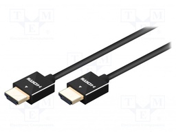 Cable; HDMI 1.4; HDMI plug,both sides; 0.5m; black