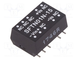 Converter: DC/DC; 1W; Uin: 21.6÷26.4V; 15VDC; Iout: 67mA; SMD; 1.2g