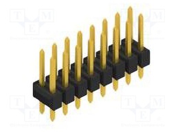 Connector: pin strips; pin header; male; PIN: 16; 2.54mm; THT; 2x8