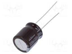 Capacitor: electrolytic; low impedance; THT; 330uF; 35VDC; ±20%