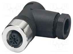 Connector: M12; plug; PIN: 5; 48V; angled; IP65; screw terminal; 4A