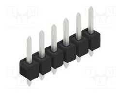 Connector: pin strips; pin header; male; PIN: 6; 2.54mm; THT; 1x6