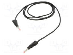 Test lead; 32A; banana plug 4mm,both sides; Urated: 600V; black