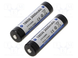 Re-battery: Li-Ion; 18650,MR18650; 3.7V; 2500mAh; Ø18.5x6.9mm