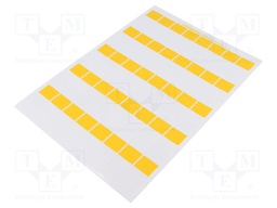 Yellow; Storage accessories: label; L: 19mm; W: 25mm; 400pcs; Ø: 12mm