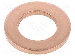 Washer; round; M16; D=30mm; h=3mm; copper; DIN: 125A; BN: 584