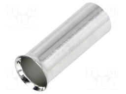 Bootlace ferrule; non-insulated; copper; 16mm2; 18mm; tinned