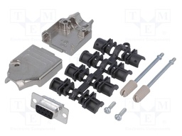 D-Sub; PIN: 9; plug; female; turned contacts; straight; soldering