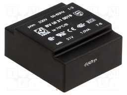 Transformer: encapsulated; 1VA; 230VAC; 21V; 47mA; Mounting: PCB
