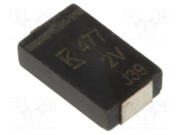 Capacitor: polymer; 470uF; 2VDC; Case: V; 2917; ESR: 6mΩ; SMD; ±20%