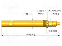 Test needle; screw-in