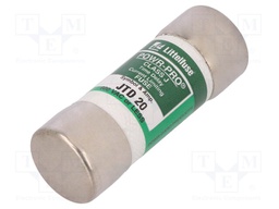 Fuse: fuse; time-lag; 20A; 600VAC; 300VDC; industrial; 20,6x57,2mm