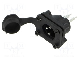 Connector: XLR; socket; male; AXS; 15A; 133V; PIN: 3; IP65; THT