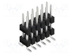 Connector: pin strips; pin header; male; PIN: 12; 2.54mm; SMT; 2x6