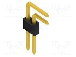 Connector: pin strips; pin header; male; PIN: 2; 1.27mm; THT; 2x1