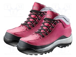 Boots; Size: 38; pink; leather; slip,perforation,impact