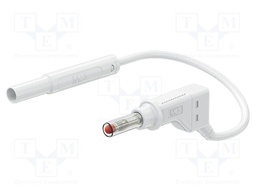 Test lead; 19A; banana plug 4mm,angular banana plug 4mm; Len: 1m