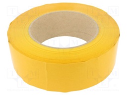 Tape: marking; yellow; L: 50m; W: 75mm; self-adhesive; PVC