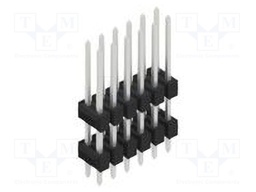 Connector: pin strips; pin header; male; PIN: 12; 2.54mm; THT; 2x6