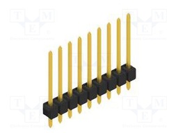 Connector: pin strips; pin header; male; PIN: 9; 2.54mm; THT; 1x9