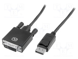 Cable; DisplayPort 1.2; DisplayPort plug,DVI-D (24+1) plug; 5m
