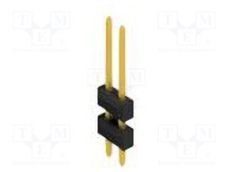 Connector: pin strips; pin header; male; PIN: 2; 2.54mm; THT; 2x1