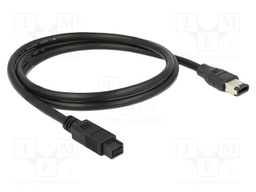 Cable; FireWire 6pin plug,FireWire 9pin plug; 1m; black; 400Mbps