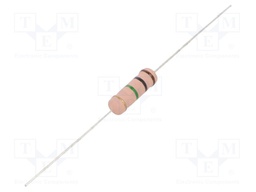 Resistor: metal oxide; THT; 1MΩ; 3W; ±5%; Ø5x15mm; axial