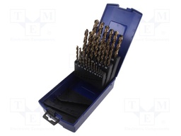 Drill set; for metal; high speed steel cobalt HSS-E; 25pcs.