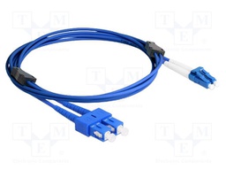 Fiber patch cord; OS2; LC/UPC,SC/UPC; 2m; 9/125um; LSZH; blue; blue