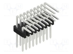 Connector: pin strips; pin header; male; PIN: 18; 1.27mm; THT; 2x9