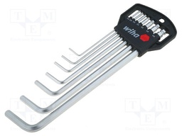 Key set; hexagon keys; Chrom-vanadium steel; Pcs: 7