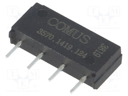 Relay: reed; SPST-NO; Ucoil: 12VDC; 500mA; max.200VDC; 10W; THT; SIP