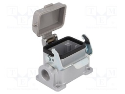 Enclosure: for HDC connectors; C146; size E6; with latch; M20