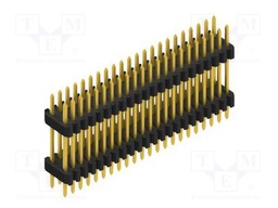 Connector: pin strips; pin header; male; PIN: 44; 1.27mm; THT; 2x22
