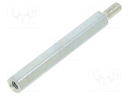 Screwed spacer sleeve; Int.thread: M2,5; 30mm; Ext.thread: M2,5