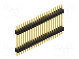 Connector: pin strips; pin header; male; PIN: 22; 1.27mm; THT; 1x22