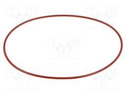 O-ring gasket; silicone; Thk: 3mm; Øint: 160mm; red; -60÷160°C