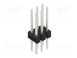 Connector: pin strips; pin header; male; PIN: 6; 2.54mm; THT; 2x3